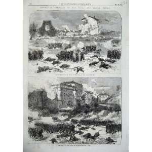   Garibaldi French Troops War 1867 Castle Mentana Battle