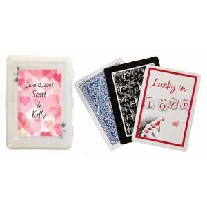 Wedding Favors Heart Bubbles Design Personalized Playing Card Favors 