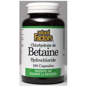  Betaine Hcl 500mg (180Capsules) Brand Natural Factors 