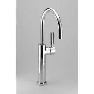 Single lever lavatory mixer with extended shank for use with counter 
