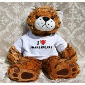  Plush Stuffed Tiger Toy with I Love Shakespeare Toys 