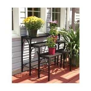  GOTHIC 3 TIER NESTING PLANT STAND SET 