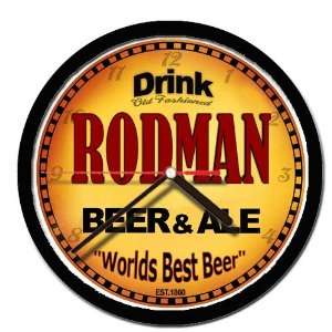  RODMAN beer and ale cerveza wall clock 