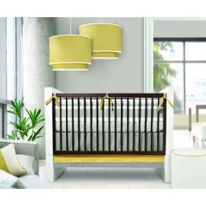  Triple Band Three Piece Crib Set in Stone and Citron Baby