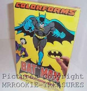 Vintage 1989 BATMAN COLORFORMS NEW MIP  