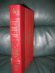 BOOK COMMON SENSE AND RIGHTS OF MAN BY THOMAS PAINE  