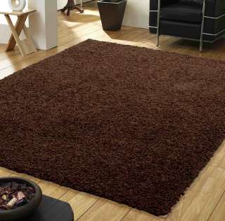 EXTRA LARGE THICK CHOCOLATE BROWN SHAGGY RUG 240x340  