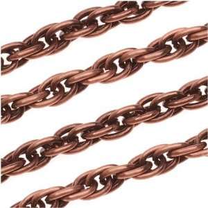  Antiqued Copper Plated 4mm Thick Twisted Rope Chain Bulk 