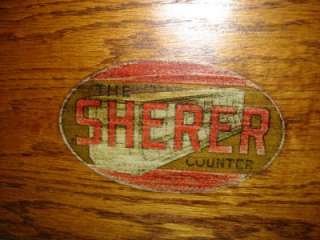 1800s OAK COUNTRY STORE SHERER SEED BEAN COUNTER  