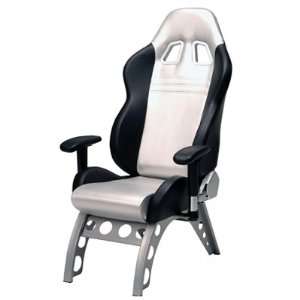  PitStop GT Receiving Office Executive Chair in Silver 