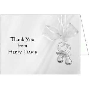  Grey Binkies Baby Thank You Cards   Set of 20 Baby