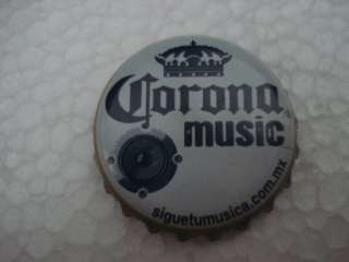 MEXICO BEER BOTTLE CAP CORONA MUSIC BOTTLE CAP USED #2 WHITE 