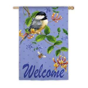  Bird and Bee Welcome Flag (Garden Size) Patio, Lawn 