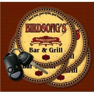  BIRDSONGS Family Name Bar & Grill Coasters Kitchen 