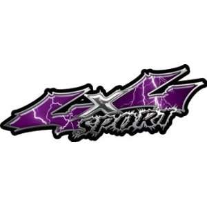 Wicked Series 4x4 Sport Lightning Purple Decals   6 h x 18 w 