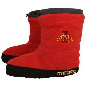   State Cyclones Ladies Red Fleece Slipper Booties