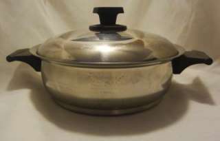 Vintage Rena-ware 3-ply 18-8 Stainless Steel 10 1/4 Cookware Dutch Oven  With Lid 4 Qt 