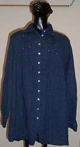 NWT Sacred Threads Fall Cotton Lace Pin Tuck Top 1 Sz  