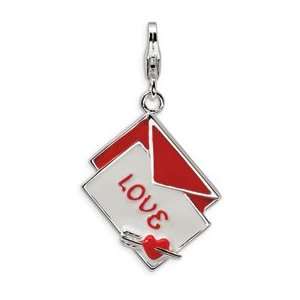 New Amore La Vita Sterling Silver Love Letter Charm with 