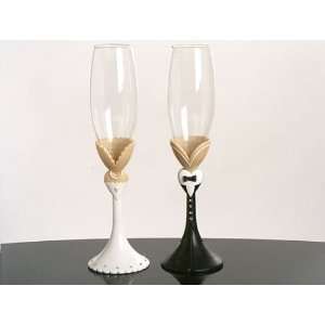  Black Tie Collection Toasting Glasses