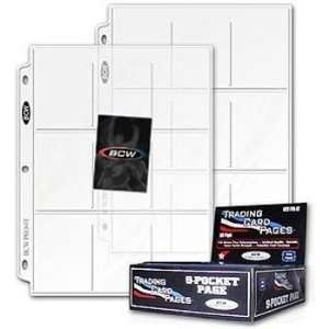  BCW Pro 9 Pocket Pages (250 Ct. Box)   250 Pages Per Box 