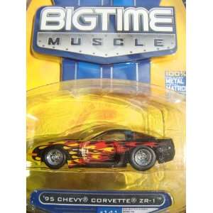 JaDa Bigtime muscle 95 Corvette Black with Flamz rubber mags Chrome 