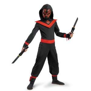   By Disguise Neon Ninja Child Costume / Black/Red   Size Large (10/12