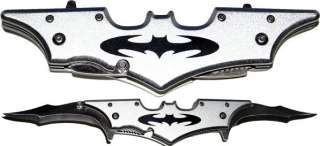   Batman Knife Pocket Knife Spring Assisted Opening 2 Blades  