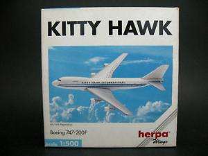 500 HERPA WINGS BOEING 747 200F KITTY HAWK #502641  