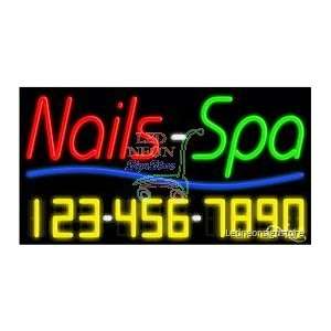  Nails Spa Neon Sign 20 inch tall x 37 inch wide x 3.5 inch 
