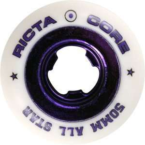  RICTA ALL STAR 50mm WHT/PURP CHROME (Set Of 4) Sports 