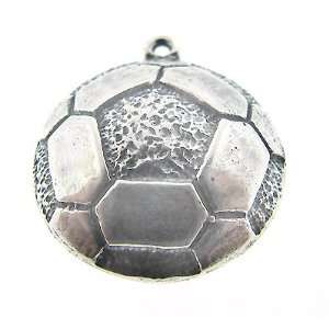  925 Authentic Sterling Silver Charm Soccer Ball Jewelry