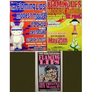  Flaming Lips 3 Piece Concert Poster Collection LOT