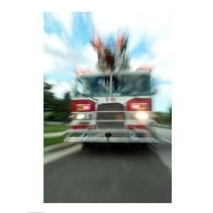  PVT/Superstock SAL1245635 Fire engine on a road  18 x 24 