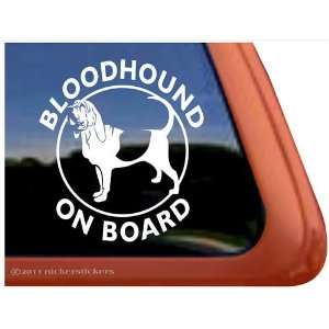  Bloodhound On Board Dog Vinyl Window Decal Sticker 