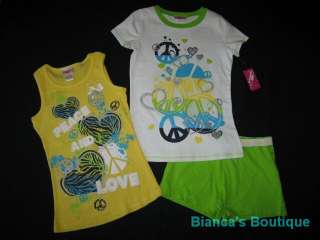 NEW BRIGHT PEACE Shorts Girls Summer Clothes 10/12  