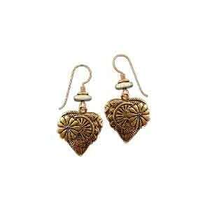  Blossoming Hearts Gold Legends Earrings by Laurel Burch 