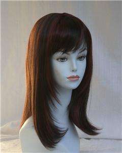 Red long Wig w/layered sides & Bangs   Lolita Hairdo  