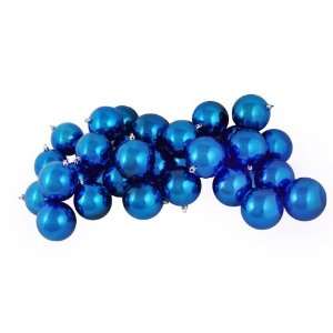 12ct Shiny Lavish Blue Shatterproof Christmas Ball Ornaments 4 (100mm 