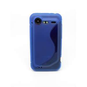   Line Wave Gel Case and Ultra Clear Screen Protector Kit   Dark Blue