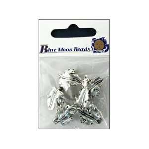 Blue Moon Finding Cast Metal Cones Leaf Silver