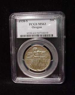 1938 S Oregon Trail Memorial Silver Commemorative Half Dollar PCGS MS 