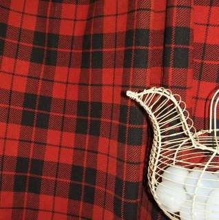 Clan MacLeod Vintage Wool TARTAN Weaving Plaid Blanket Shawl Black Red 