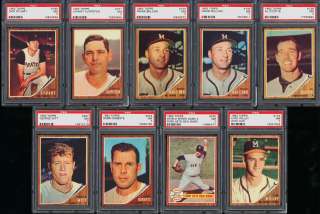 Lot(26) 1962 Topps Commons w/ Score Ford Roberts, ALL PSA 7 & 7.5 NRMT 