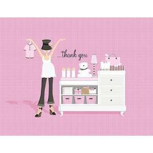 Folded Thank You Note   Pink Changing Table Health 