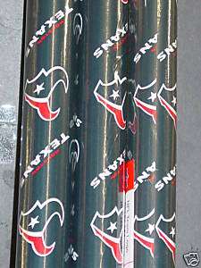 NFL Houston Texans Wrapping Paper (3 rolls) NEW  