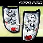 NEW STYLESIDE CHROME HOUSING CLEAR LENS TAIL LIGHTS LAMPS LH+RH PAIR 