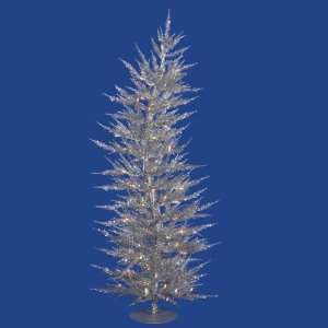    Vickerman 4 Foot Silver Laser Christmas Tree