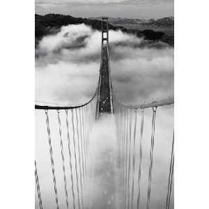  Misty Morning Golden Gate Bridge Photography Poster Print 
