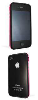 Bumper Case Frame Cover TPU w Metal Buttons For Apple iPhone 4 S 4S 